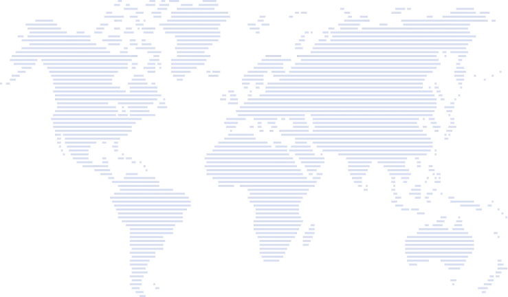 Stylized world map illustrating global presence