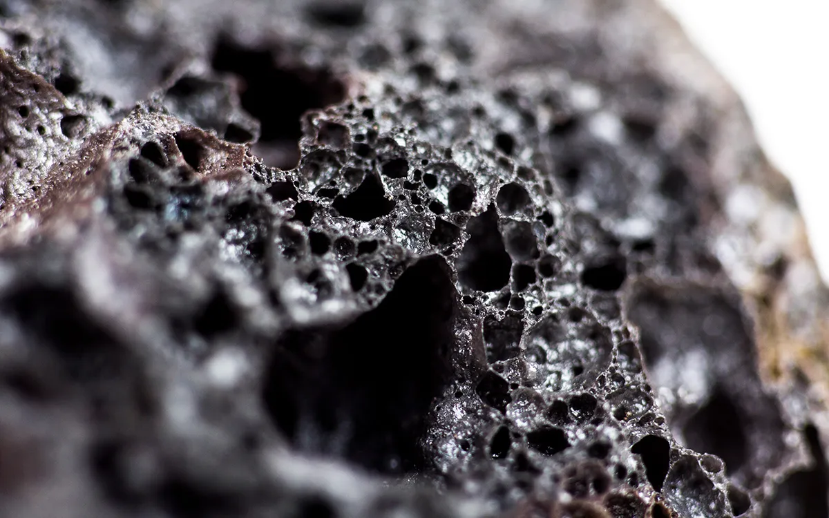 Close-up of porous Filtralite media showing its highly textured surface