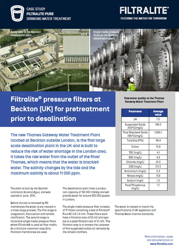 Thames Gateway Water Treatment Plant at Beckton UK [en anglais]