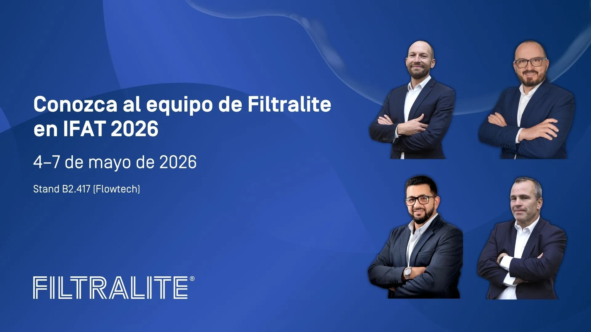 Conozca al equipo de Filtralite en IFAT 2026.