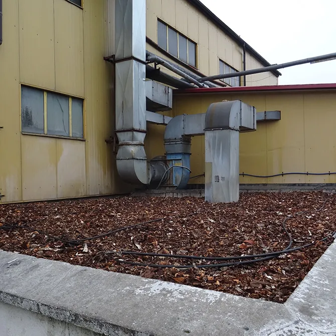 Biofilter bed outside the EnergoUtil plant in Ełk.